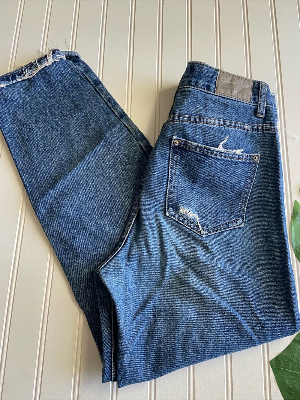 American Apparel High rise Distressed Jeans Sz:26